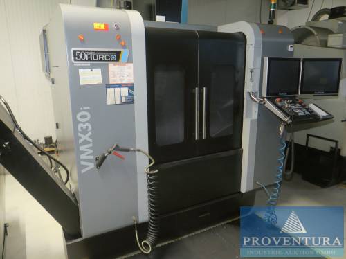 Insolvenzversteigerung 500 Pos. Maschinenbau: 6 CNC-Bearbeitungszentren HURCO VMX 30 VMX 42 VMX 84 TMX 10, Kompressoranlage KAESER SK 25, Tafelschere NOVAKRAFT TSBS, 3 Gabelstapler, Lagereinrichtung, Werkstatteinrichtung, etc.